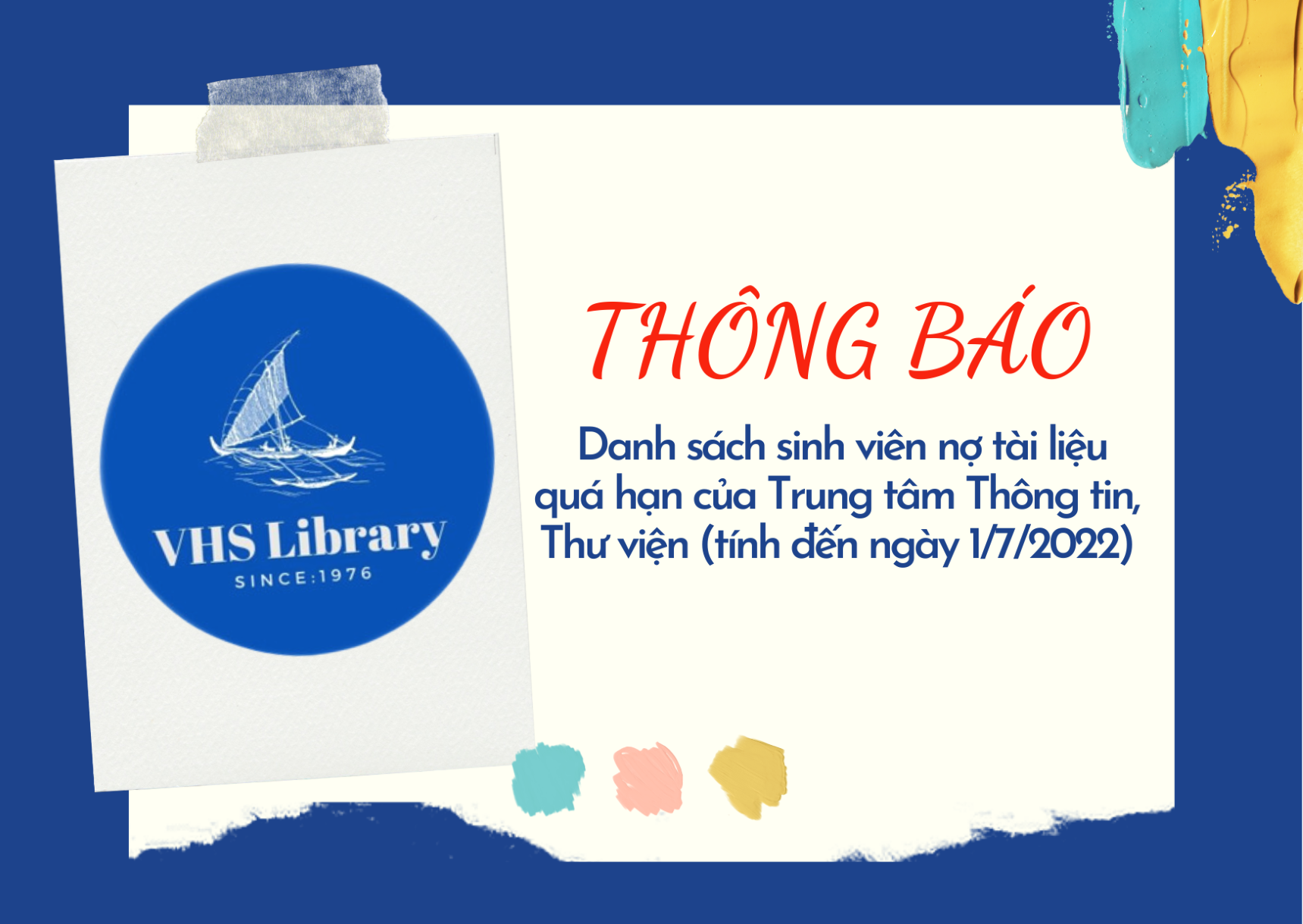 Danh sách bạn đọc nợ tài liệu quá hạn tính đến ngày 01/07/2022