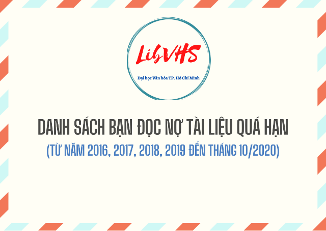 Danh sách bạn đọc nợ tài liệu quá hạn tính đến ngày 06/11/2020