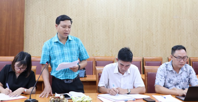 Trung tâm Thông tin, Thư viện Trường Đại học Văn hóa Thành phố Hồ Chí Minh họp với lãnh đạo Nhà trường